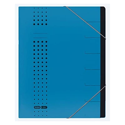 Abbildung von Elba Ordnungsmappe chic A4 7 Fächer Karton 450 g/qm blau