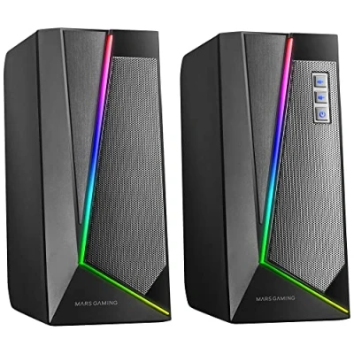 Abbildung von Mars Gaming MS7, RGB Lautsprecher, Bluethooth 5.0+Jack 3.5, DSP Sound 20W, Schwarz