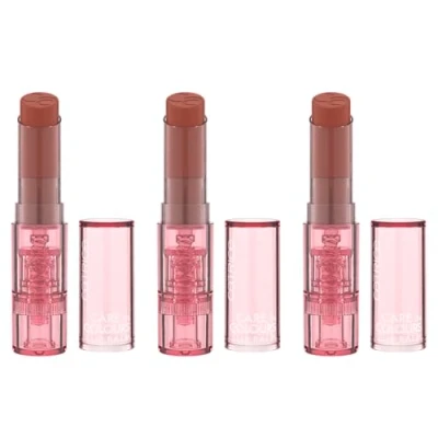 Abbildung von Catrice Care In Colours Lip Balm, Nr. 060, Braun, feuchtigkeitsspendend, pflegend, natürlich, glänzend, vegan, ohne Alkohol, Konservierungsstoffe, Parabene, 3er Pack (3x3g)