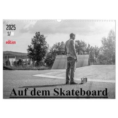 Abbildung von Auf dem Skateboard (Wandkalender 2025 DIN A3 quer), CALVENDO Monatskalender