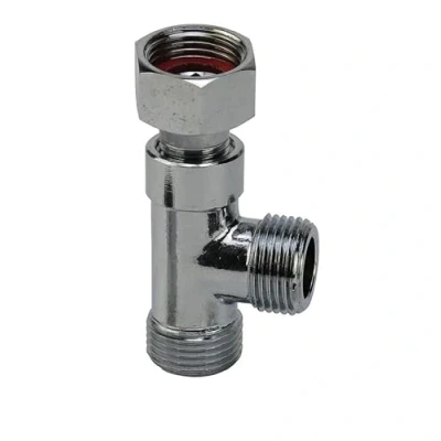 Abbildung von TWaLa T Stück Verteiler für Eckventile 3/8 Zoll Abzweigverteiler drehbare 3/8&quot; IG Überwurfmutter und 2x AG ohne Muttern