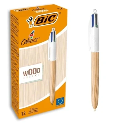 Abbildung von Bic Wood Effect Stift 0,32 mm Multicolour (12 Stück)