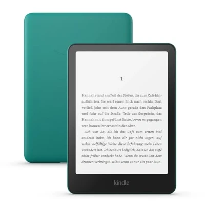 Abbildung von Zertifiziert und generalüberholt Amazon Kindle Paperwhite (16 GB) Unser schnellster Kindle, mit neuem 7 Zoll Display wochenlanger Akkulaufzeit Werbung jadegrün