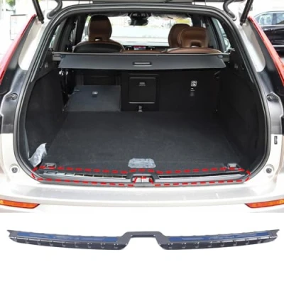 Abbildung von Luyhok Auto Hecktür Stoßstangenschutz, Edelstahl, für Volvo XC60 20182024, Zubehör, Autoteile, Heckklappe, Kofferraum, Schwellerabdeckung, Schutzleiste (schwarz)