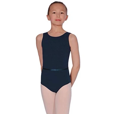 Abbildung von Roch Valley CJune ärmelloses Ballett Trikot aus Baumwolle Marineblau 3 (36)