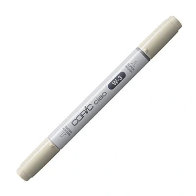 Abbildung von COPIC Ciao Marker Typ W 3, warm gray No. vielseitiger Layoutmarker, mit einer mittelbreiten und Brush Spitze