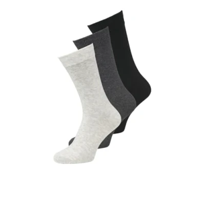 Abbildung von JACK&amp;JONES PLUS Herren JACRAFAEL 3 Pack NOOS PLS Socken, Black/Pack:Dark Grey Melange Light Melange, 47 50 Größen (3er Pack)