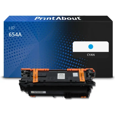 Abbildung von Toner kompatibel mit HP 654A (CF331A) Cyan