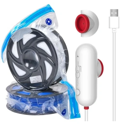 Abbildung von USB Pumpe, 3D Filament Aufbewahrung,mit 10er Einzelrolle Vakuumbeutel （30 * 34cm)…