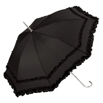 Abbildung von von Lilienfeld Stockregenschirm Regenschirm Sonnenschirm Hochzeitsschirm Mary, zwei Rüschenkanten