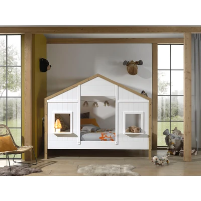 Abbildung von Vipack Kinderbett &quot;Babs&quot;, (Made in Europe), Hausbett mit Lattenrost, wahlweise Bettschublade