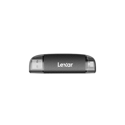 Abbildung von Lexar Dual Slot USB A/C Leser, bis zu 205 MB/s Übertragungsgeschwindigkeit, unterstützt SD und microSD Karten (LRW310X BNBNG)