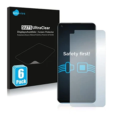 Abbildung von Savvies 6 Stück Schutzfolie für realme 8 Displayschutz Folie Ultra Transparent