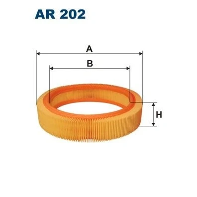 Abbildung von FILTRON AR 202 Luftfilter 52,5 262 Filtereinsatz OPEL: Kadett E CC, Rekord E1 Limousine, Corsa A TR