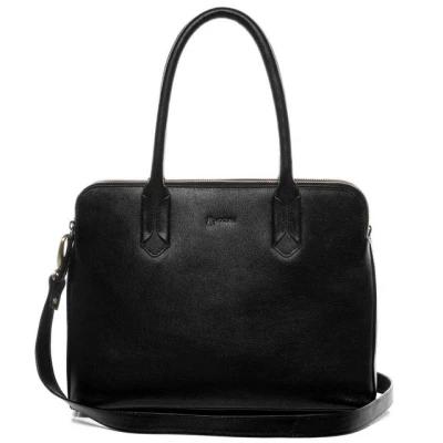Abbildung von BACCINI Laptoptasche Leder Businesstasche Damen ROSARIA, 13 Zoll, Henkeltasche Aktentasche Echtleder schwarz