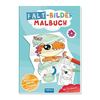 Abbildung von Trötsch Malbuch Faltbilder Dino: Beschäftigungsbuch Bastelbuch (Dinosaurierwelt: Alles rund um die Dinos)