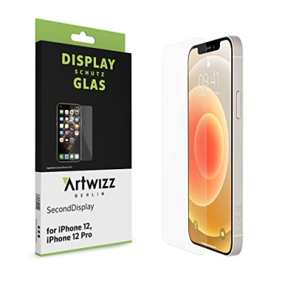Abbildung von Artwizz SecondDisplay Schutzglas geeignet für iPhone 12 / PRO Displayschutz aus Sicherheitsglas mit 9H Härte