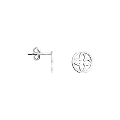 Abbildung von Sofia Milani Flower Circle Ohrringe, Damen, Größe: One Size, Silver coloured