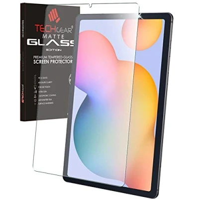 Abbildung von TECHGEAR Matt Glas für Samsung Tab S6 Lite 10.4 Zoll, Matte Blendschutz Auflage, Gehärtetes Displayschutzfolie kompatibel mit Galaxy SM P610 / P615