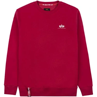 Abbildung von Alpha Industries Herren Basic Sweater Small Logo Sweatshirt, RBF Red, XXL