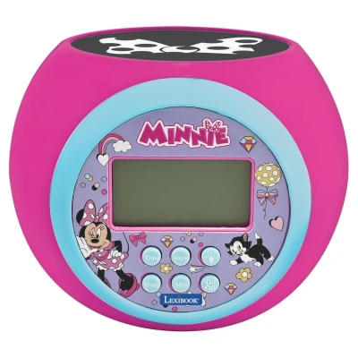 Abbildung von Lexibook, Disney Minnie, Projektor Wecker mit Weck und Schlummerfunktion, Nachtlicht Timer, LCD Bildschirm, batteriebetrieben, Rosa, RL977MN