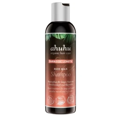 Abbildung von ahuhu PARADISE LENGTH Rice Milk Shampoo (200 ml) mildes mit Reismilch &amp; Paradiesnussöl, pflegt vitalisiert langes Haar intensiv, verbessert die Kämmbarkeit, vegane Haarpflege