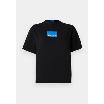 Abbildung von Karl Lagerfeld Jeans BOX LOGO TEE Tshirt print, Damen, Größe: XS, Black