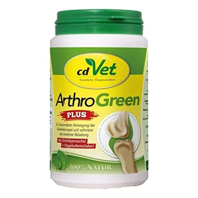 Abbildung von cdVet ArthroGreen Plus 150g natürliche und effektive Nahrungsergänzung zur Unterstützung der Gelenke für Hund Katze durch Vitamine Mineralien