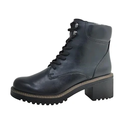 Abbildung von MARCO TOZZI Schnürstiefelette, Blockabsatz, Schnürboots, vegane Verarbeitung, Innenreißverschluss
