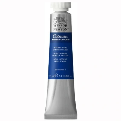 Abbildung von Winsor &amp; Newton 0308327 Cotman Aquarellfarbe mit ausgezeichneter Transparenz, Farbkraft und Verarbeitungseigenschaften, Wasserfarbe 21ml Tube Intensivblau