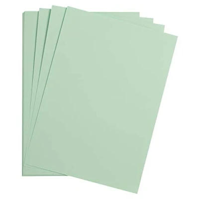 Abbildung von Clairefontaine 975268C Packung mit 25 Bastelkartons Maya, 185g, DIN A4, 21 x 29,7cm, 1 Pack, minzgrün