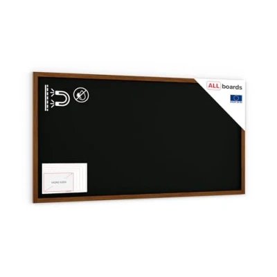 Abbildung von ALLboards Kreidetafel MAGNETISCH mit lackiertem Holzrahmen 200x100cm, Schwarz, Schreibtafel, Kreide, Magnetische Kreidetafel, Schreibtafel zum Aufhängen, Wand Tafel Holz, schwarz