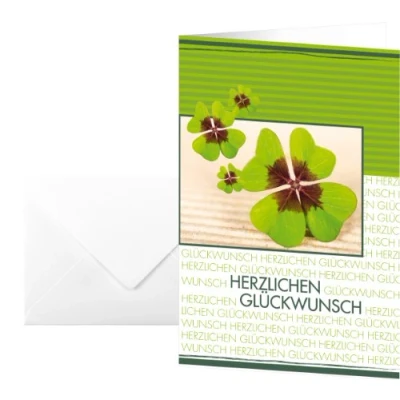 Abbildung von SIGEL DS004 Glückwunschkarten Fortune, 10er Set mit Umschlägen, ideal zum Bedrucken, aus nachhaltigem Papier