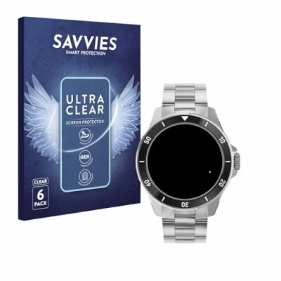 Abbildung von Savvies 6 Stück Schutzfolie für Withings ScanWatch Nova (42 mm) Displayschutz Folie Ultra Transparent