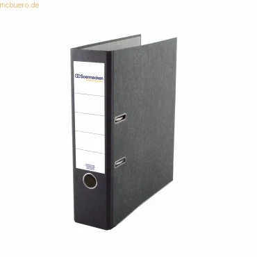 Abbildung von Soennecken Ordner 3326 DIN A4 80mm Pappe schwarz