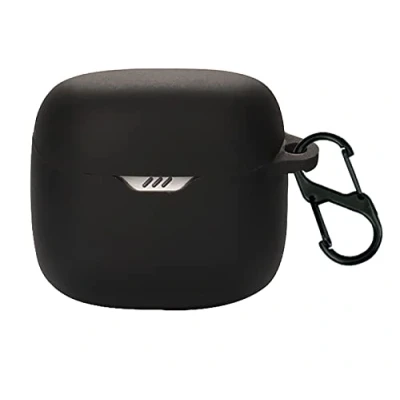Abbildung von GIOPUEY Hülle Kompatibel mit JBL Tune Flex, Silikon Stoßfeste Schutzhülle, Ultradünn Case Cover, Kein Geruch, Schwarz