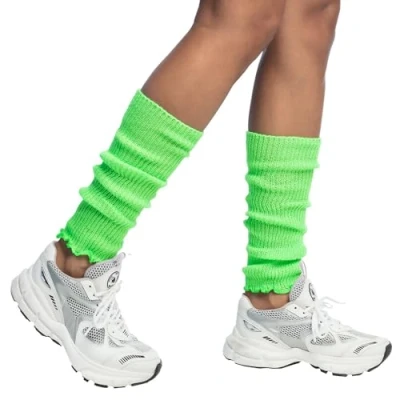 Abbildung von Boland Kostüm Retro Beinstulpen neon grün, Für warme Knöchel und einen heißen Look: 80er Stulpen