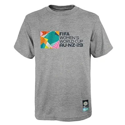 Abbildung von Offizielles T Shirt der Frauenfussball Weltmeisterschaft 2023 für Erwachsene, Heidegrau, Groß