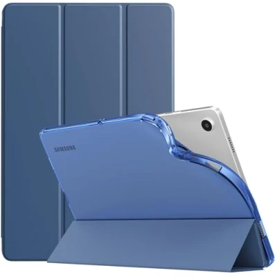 Abbildung von TiMOVO Hülle für Samsung Galaxy Tab A9+/A9 Plus 11&quot; 2023 SM X210/X216/X218, Dünn Weich TPU Schutzhülle mit Transluzent Matt Rückseite A9+ Tablet, Auto Schlaf/Aufwach, Marineblau