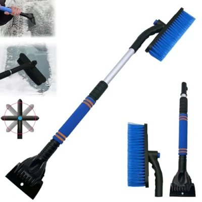 Abbildung von Coffee Life Plus windschutzscheibe eiskratzer,Auto Eiskratzer, 2 in 1 Eiskratzer Auto mit Besen, 64 80cm Eisbrecher Funktion, für PKW, LKW und SUV (Blau)