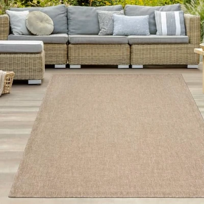 Abbildung von Teppich Traum Outdoor wetterfest Sisaloptik Garten Terrasse Balkon beige/naturfarben 160x230 cm