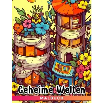 Abbildung von Geheime Welten Malbuch: Fabelhafte Ausmalbilder mit dem magischen Leben des winzigen Hauses für Jugendliche und Erwachsene zum Entspannen Abschalten