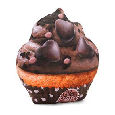 Abbildung von Oh My Pop! Cupcake Großes Kissen, Braun