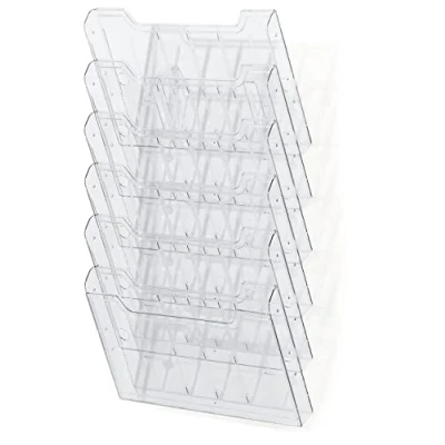 Abbildung von Exacompta 64258D Wandprospekthalter (DIN A4 quer, 6 fächer) 1 Stück, transparent