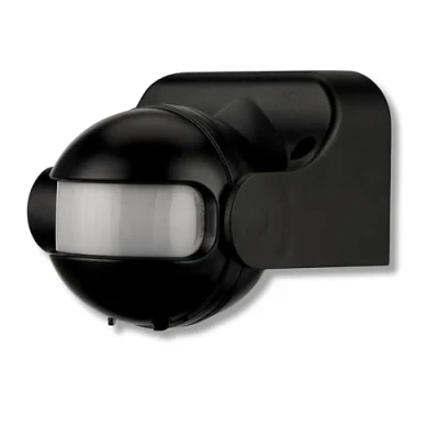 Abbildung von REV Bewegungsmelder aussen IP44, Leuchtdauer &amp; Helligkeitsempfindlichkeit einstellbar, LED geeignet, Reichweite 12m/180, vertikal verstellbar, schwarz