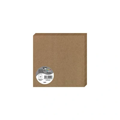 Abbildung von Clairefontaine 29022C Packung mit 25 Karten Pollen, gefaltet, 16x16 cm, 210g, Kraftbraun, 1 Pack
