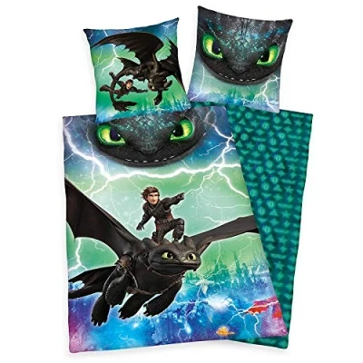 Abbildung von Kinderbettwäsche &quot;Dragons Abenteuer&quot;, (2 tlg.), mit Glow in the Dark Effekt