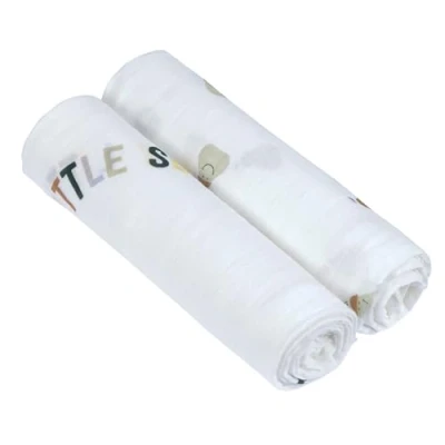 Abbildung von LÄSSIG Baby Puckdecke Spuckdecke Pucktuch Mulltuch 2er Set Baumwolle 120 x cm/Heavenly soft Swaddle XL Happy Fruits Pear