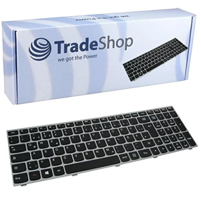 Abbildung von Original QWERTZ Tastatur Deutsch mit Rahmen kompatibel Lenovo Ideapad 300 15ISK 17ISK 305 15 500 15ACZ (Deutsches Tastaturlayout)