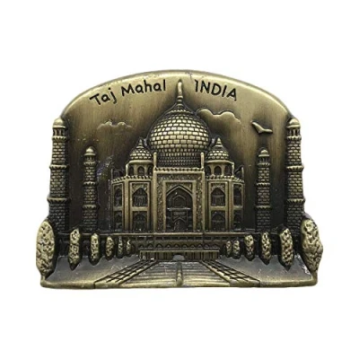 Abbildung von 3D Metall Kühlschrankmagnet Reise Souvenirs Kühlschrank Magnet Home and Kitchen Dekoration Sticker Collection Taj Mahal India